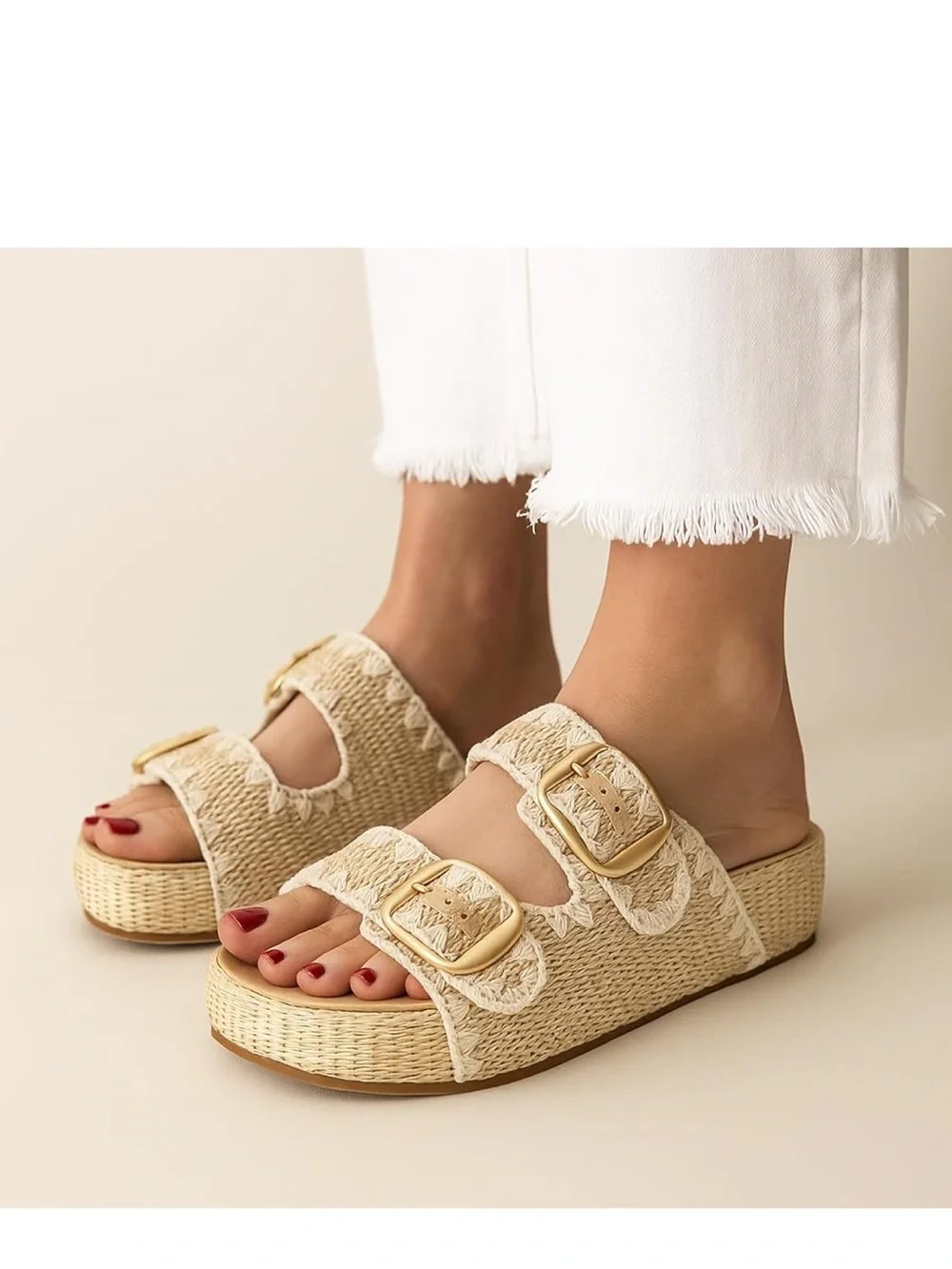 Cushionaire beige braided